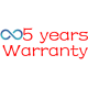 5  years warranty